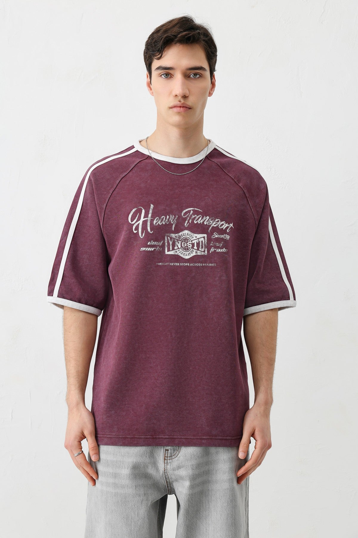 T-SHIRT WASHED REGLAN KOL