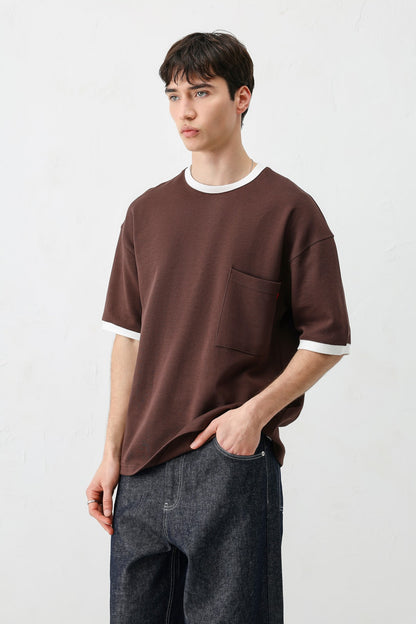 Kısa Kollu Oversize Cepli Tişört