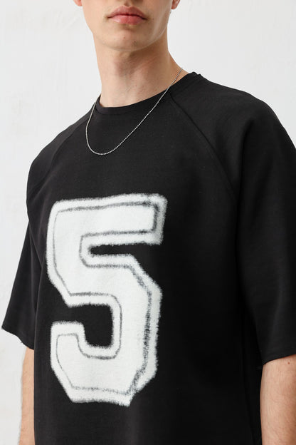Bisiklet Yaka Oversize 5 Baskılı Tişört