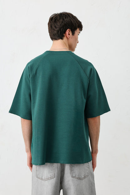 Bisiklet Yaka Oversize 5 Baskılı Tişört