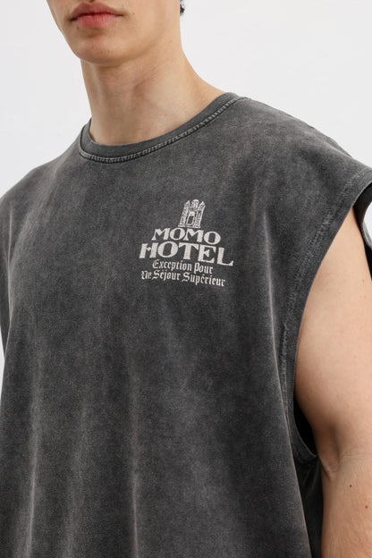 Baskılı Kolsuz Oversize Tişört