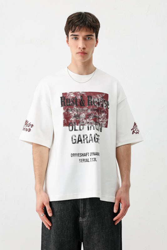 Oversize Baskılı Tişört
