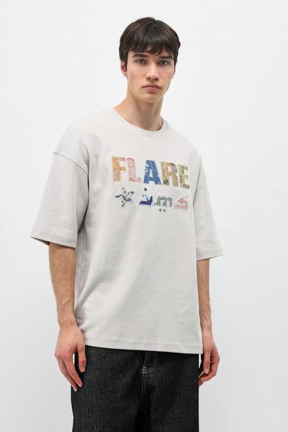 Baskılı Oversize Tişört
