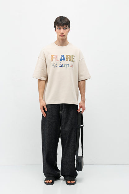 Baskılı Oversize Tişört