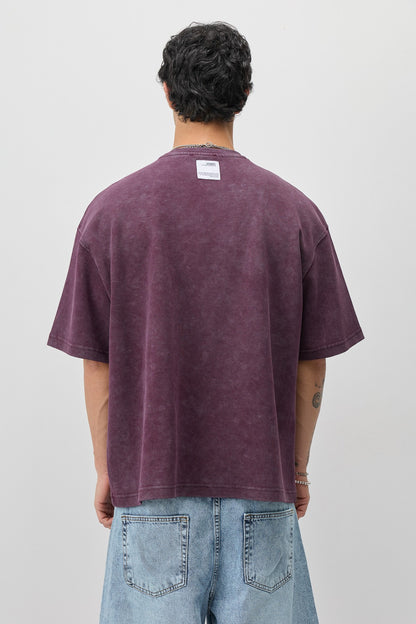 Oversize Ön Yazı Baskılı Tişört