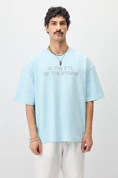 Oversize Ön Yazı Baskılı Tişört