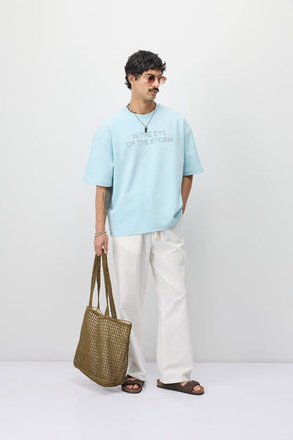 Oversize Ön Yazı Baskılı Tişört
