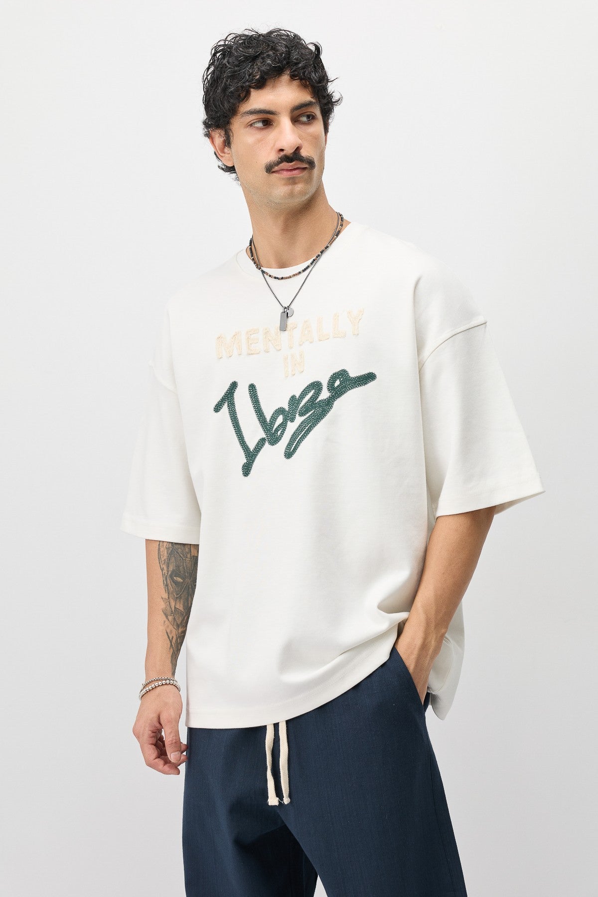 Oversize İbiza Baskılı Tİşört
