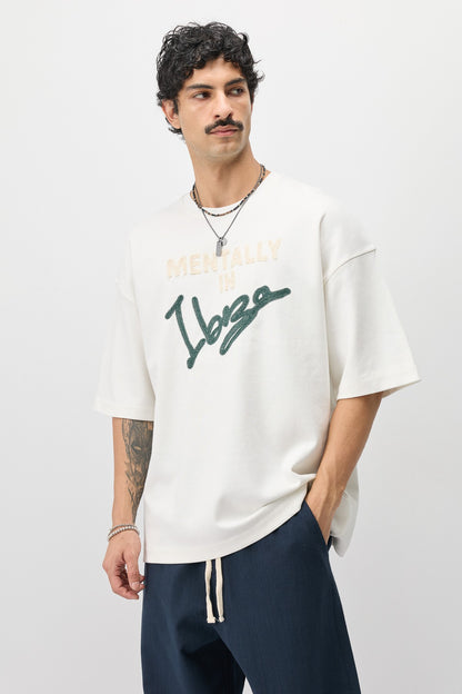 Oversize İbiza Baskılı Tİşört