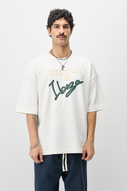 Oversize İbiza Baskılı Tİşört