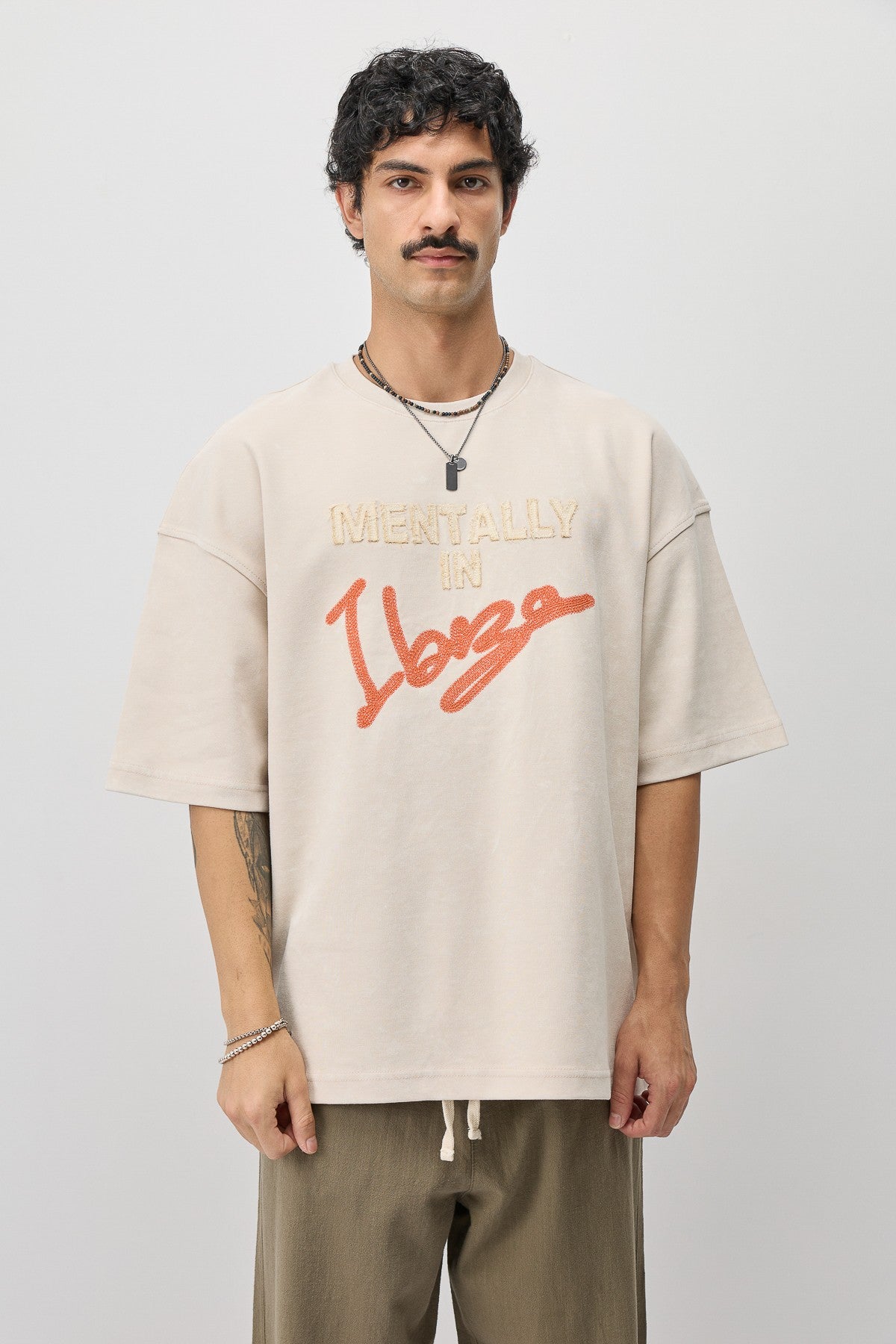 Oversize İbiza Baskılı Tİşört