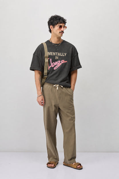 Oversize İbiza Baskılı Tİşört
