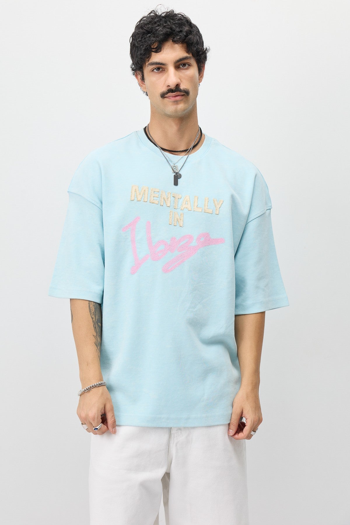 Oversize İbiza Baskılı Tİşört