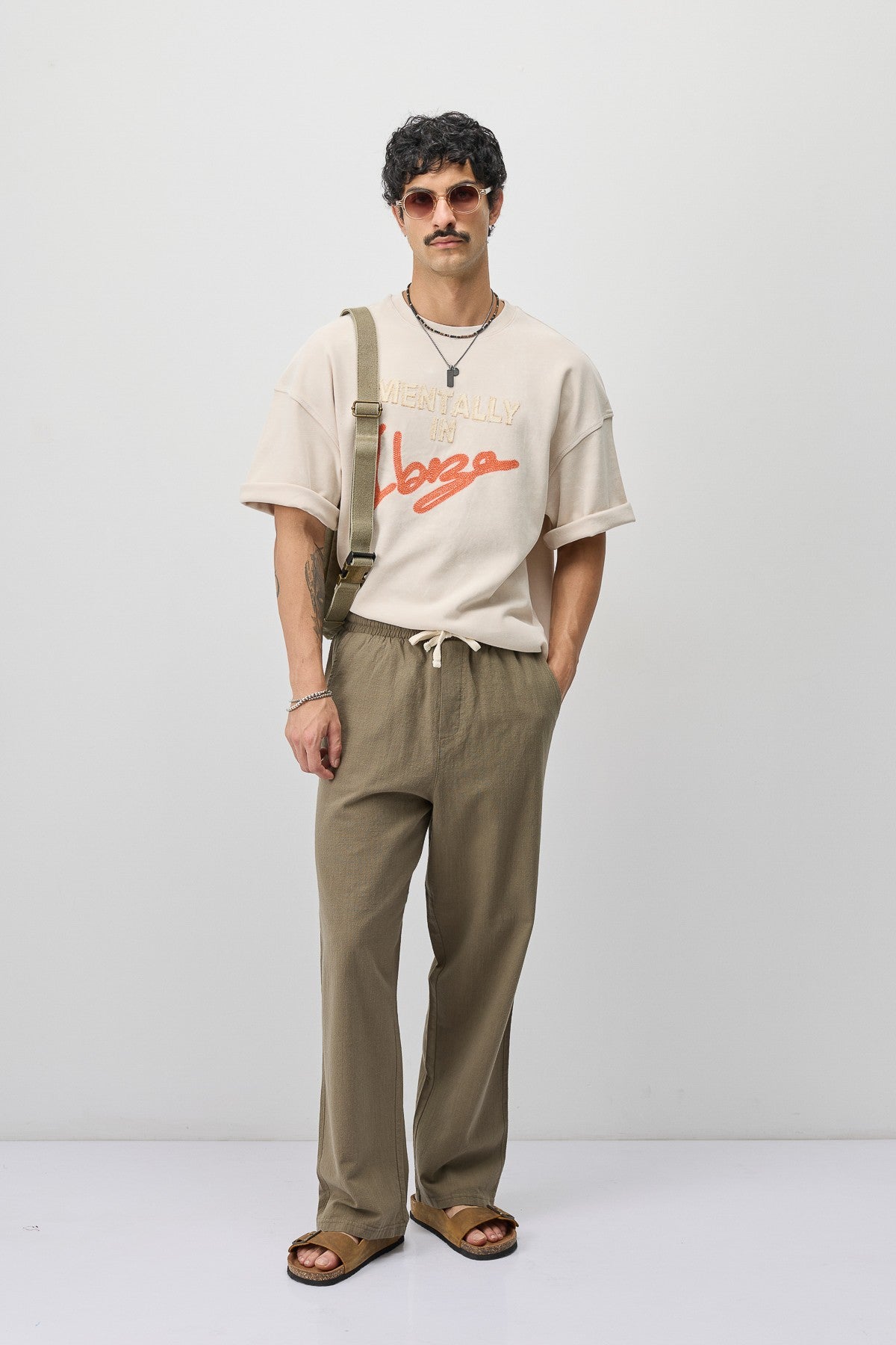 Oversize İbiza Baskılı Tİşört