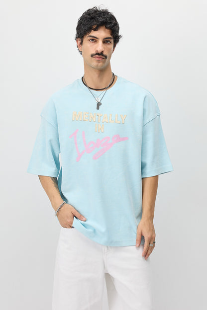 Oversize İbiza Baskılı Tİşört