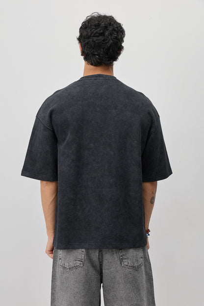 Oversize Yazı ve Sayı Baskılı Tİşört