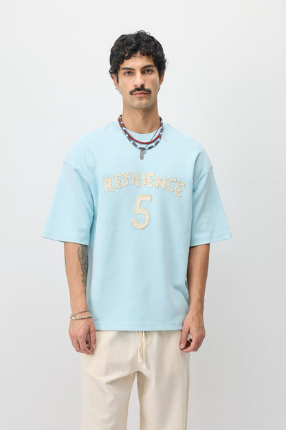 Oversize Yazı ve Sayı Baskılı Tİşört