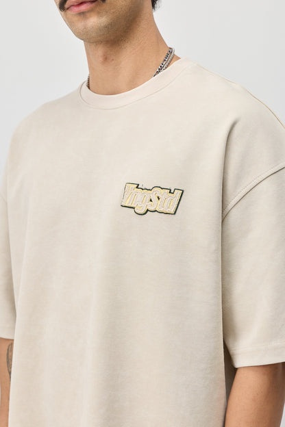 Oversize Etiket Baskılı Tİşört