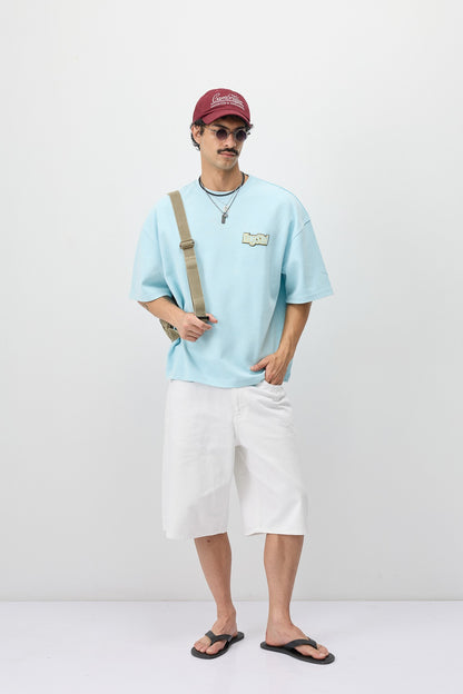 Oversize Etiket Baskılı Tİşört