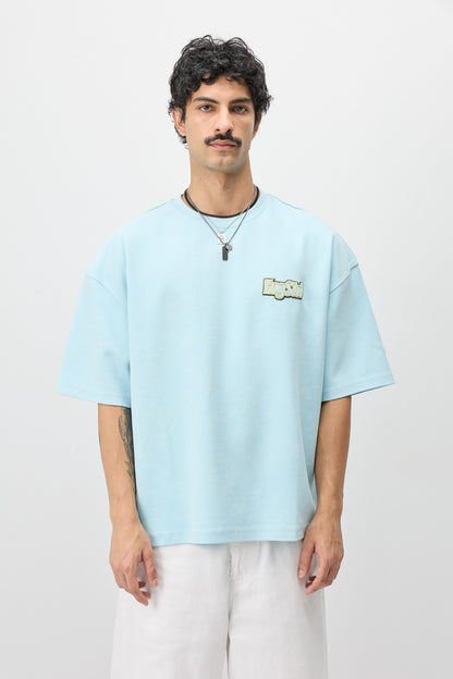 Oversize Etiket Baskılı Tİşört