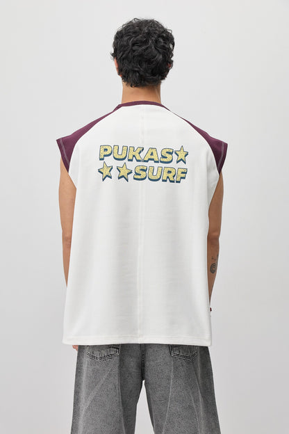 Oversize Arka Baskılı Kolsuz Tişört