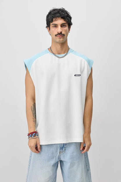 Oversize Arka Baskılı Kolsuz Tişört
