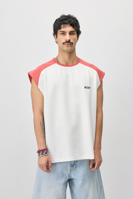 Oversize Arka Baskılı Kolsuz Tişört