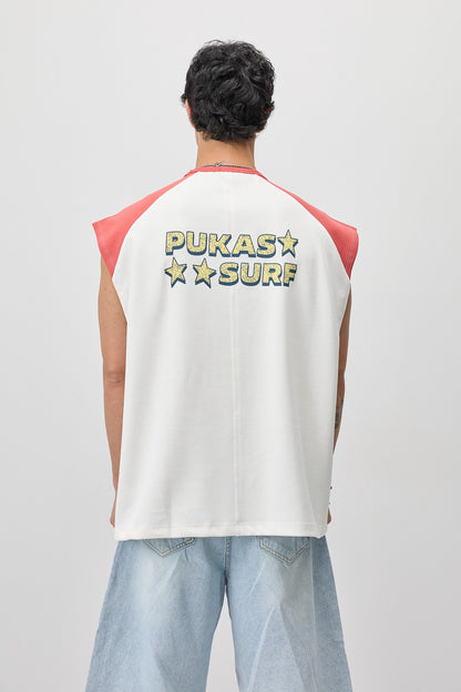 Oversize Arka Baskılı Kolsuz Tişört