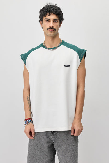 Oversize Arka Baskılı Kolsuz Tişört