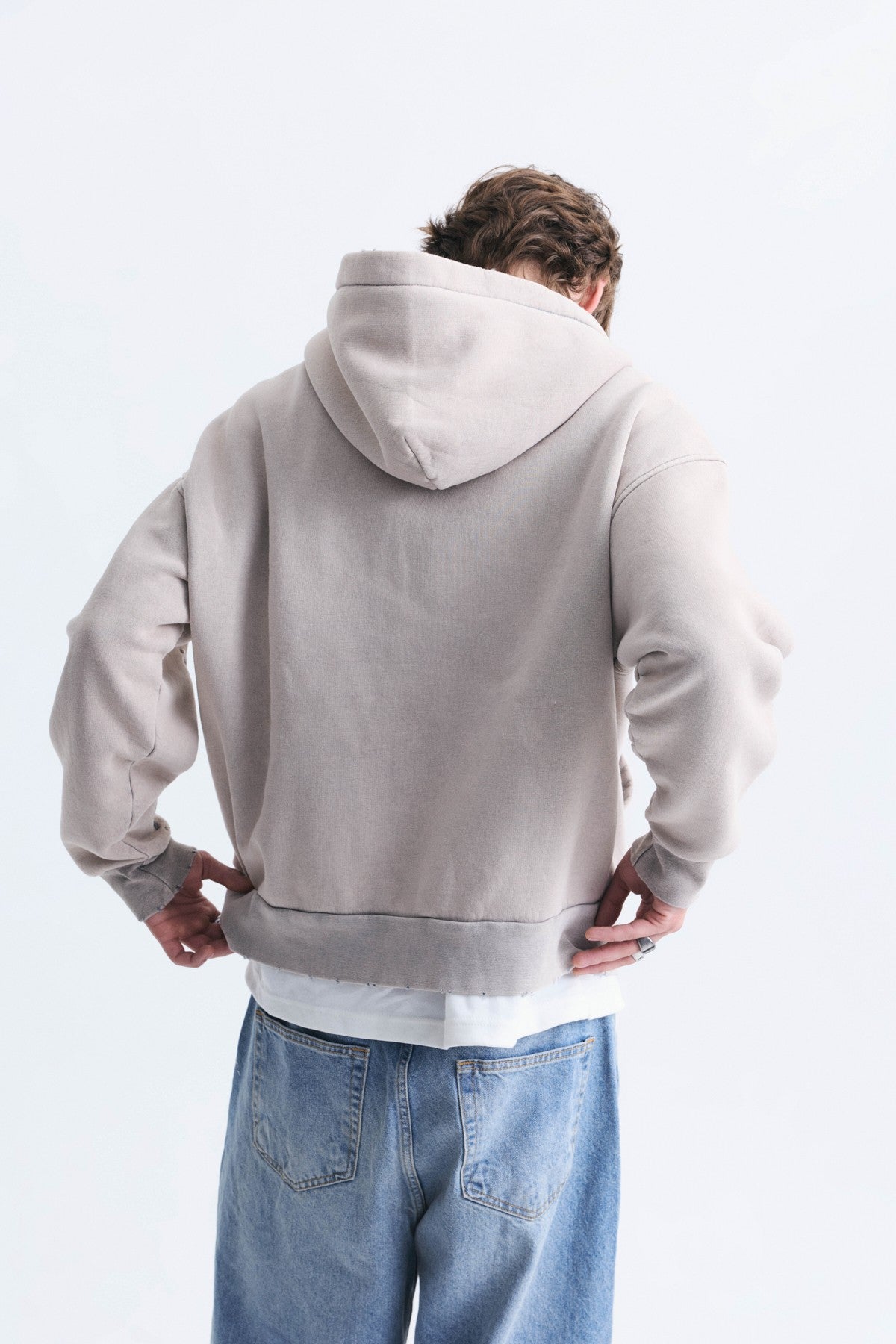 Boxy Fit Fermuarlı Kapüşonlu Sweatshirt