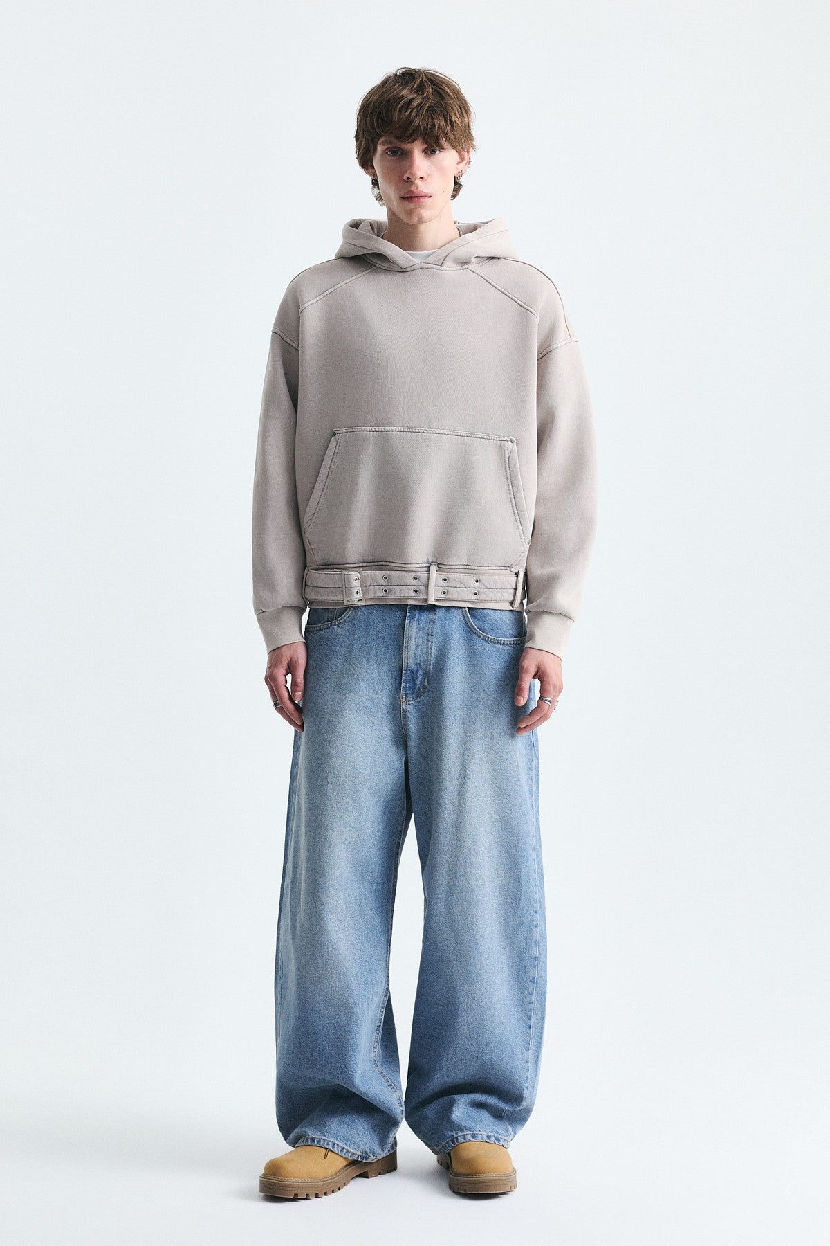 Boxy Fit Kemerli Sweatshirt