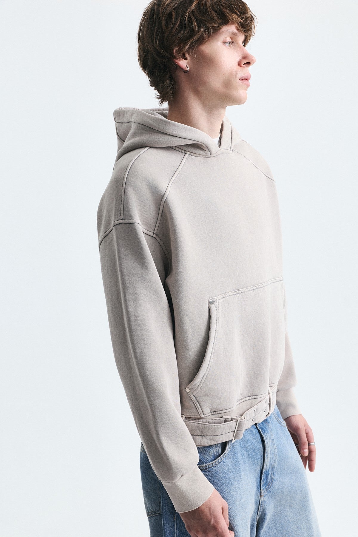 Boxy Fit Kemerli Sweatshirt