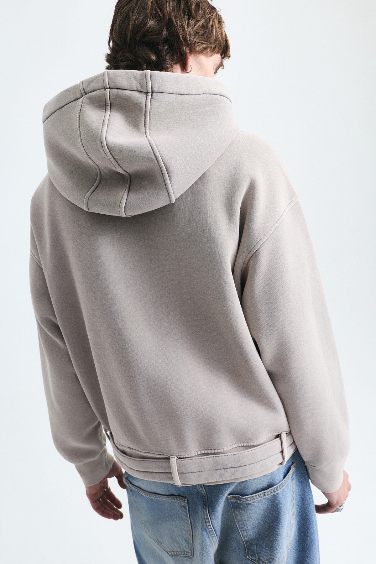 Boxy Fit Kemerli Sweatshirt