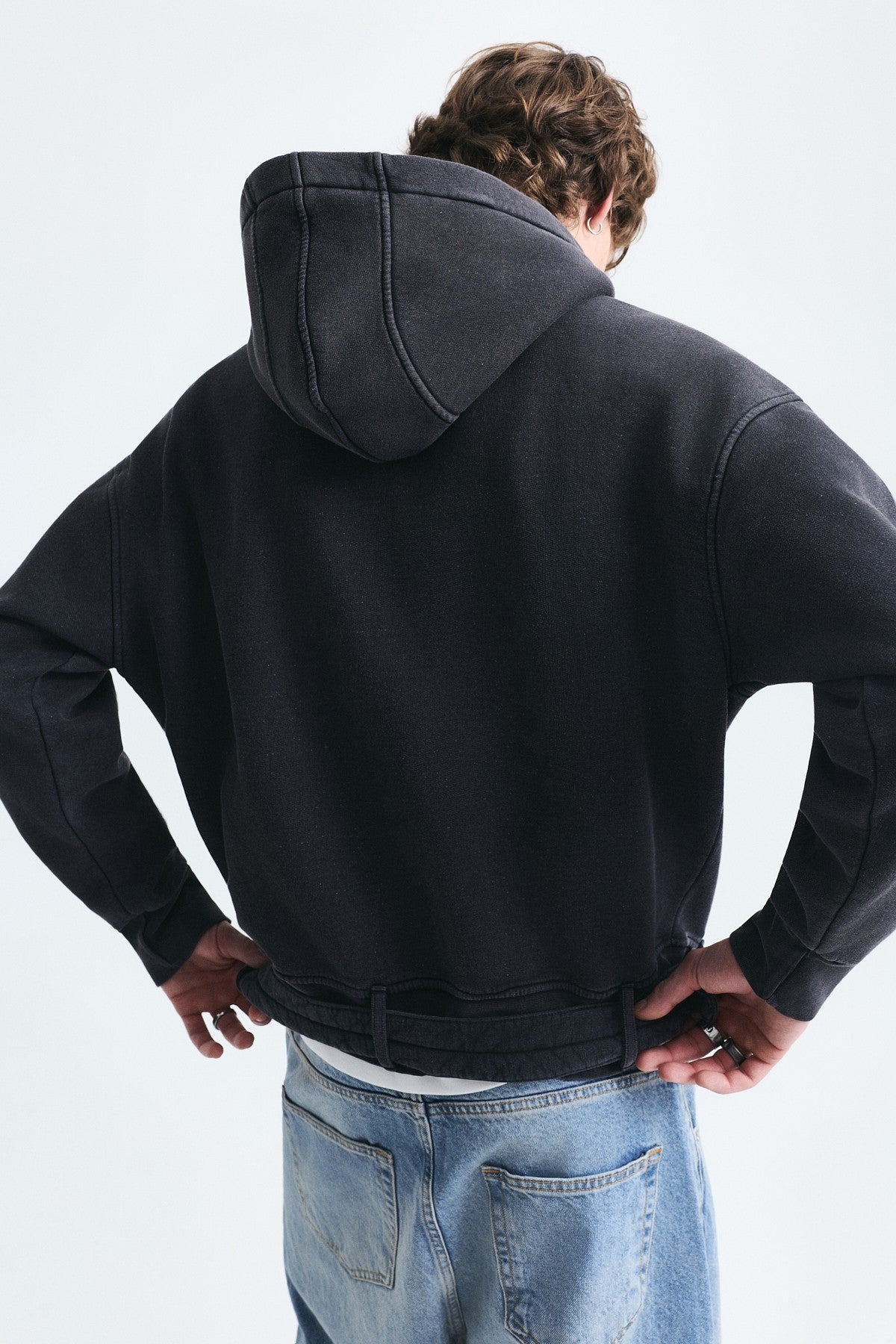 Boxy Fit Kemerli Sweatshirt