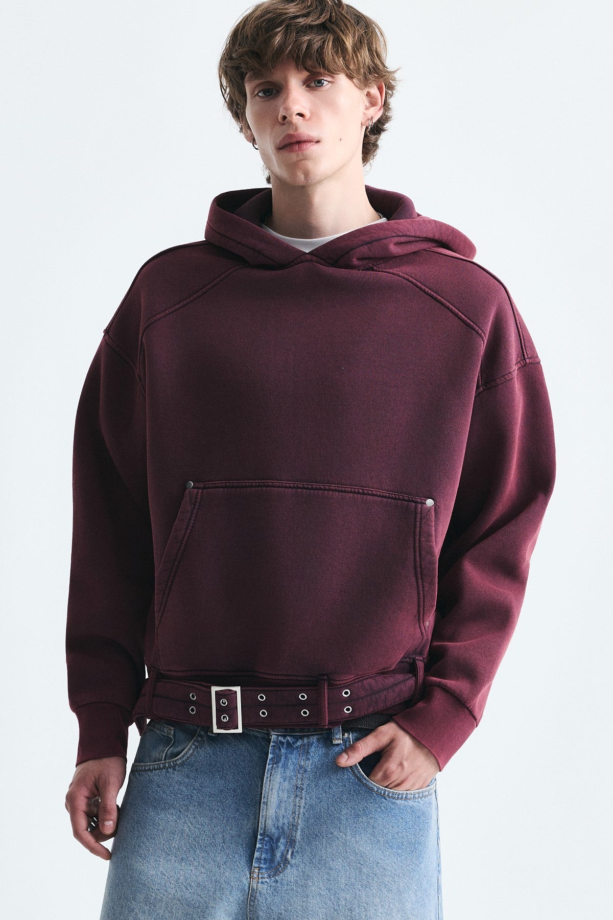 Boxy Fit Kemerli Sweatshirt