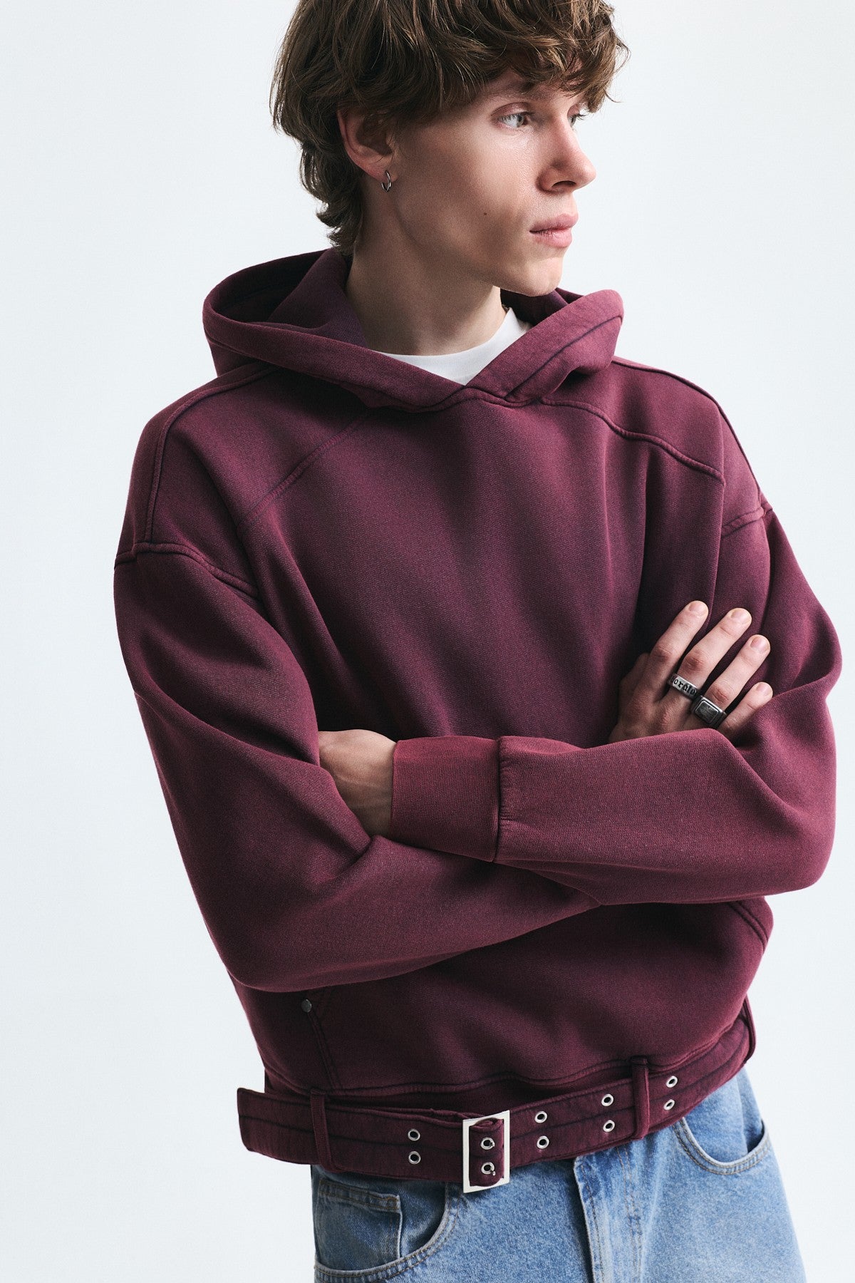 Boxy Fit Kemerli Sweatshirt