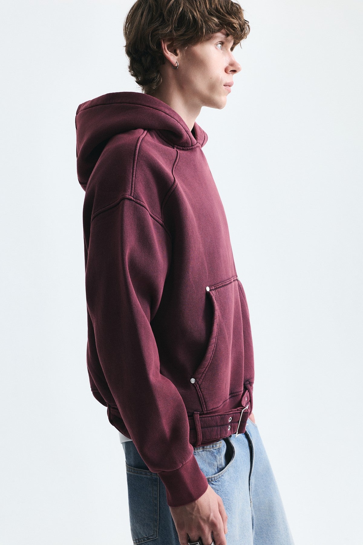 Boxy Fit Kemerli Sweatshirt