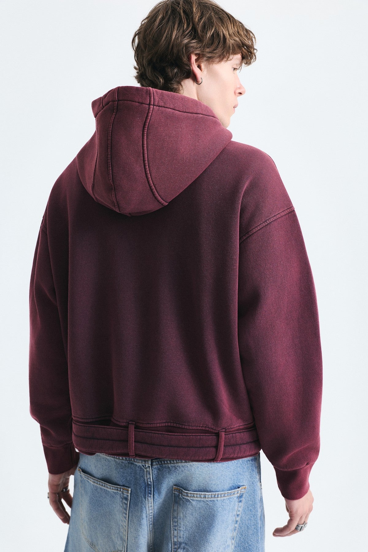 Boxy Fit Kemerli Sweatshirt
