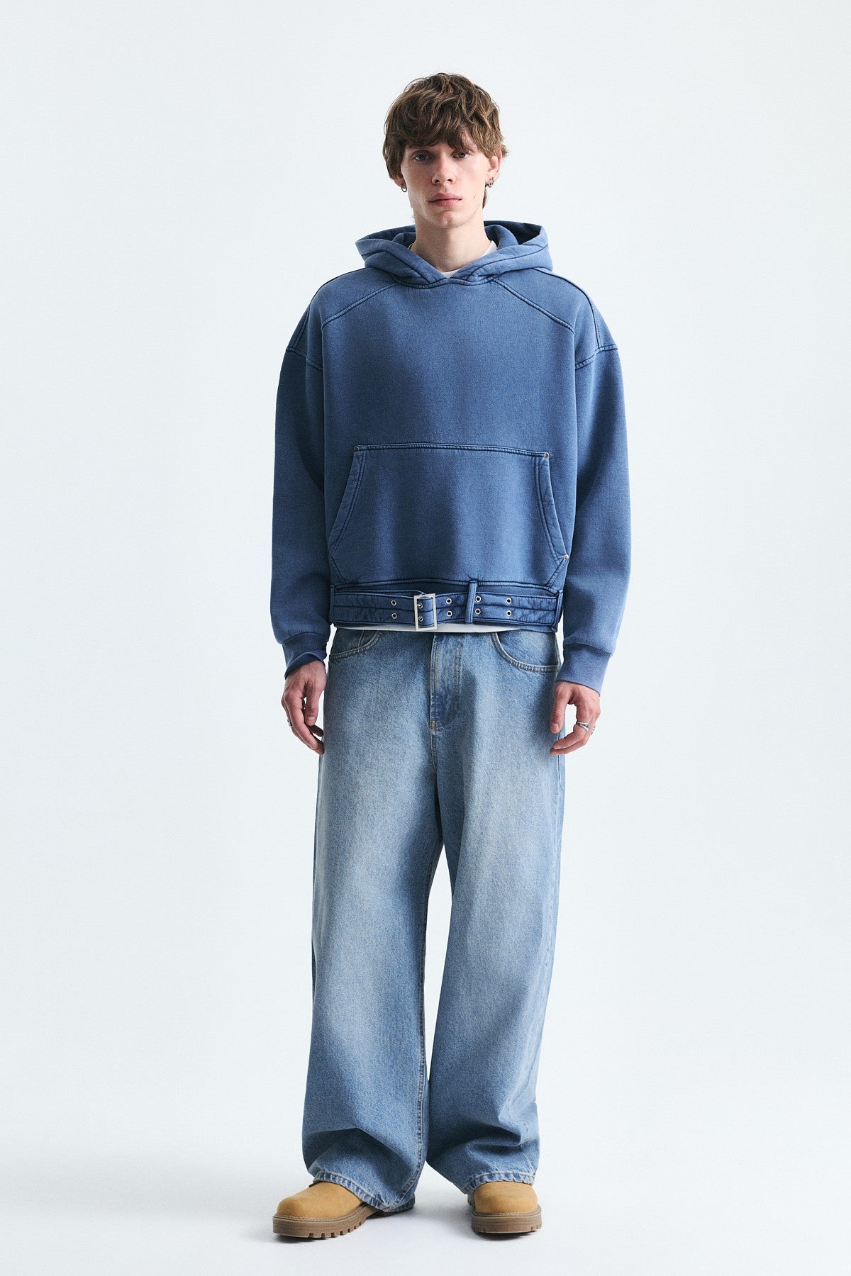 Boxy Fit Kemerli Sweatshirt