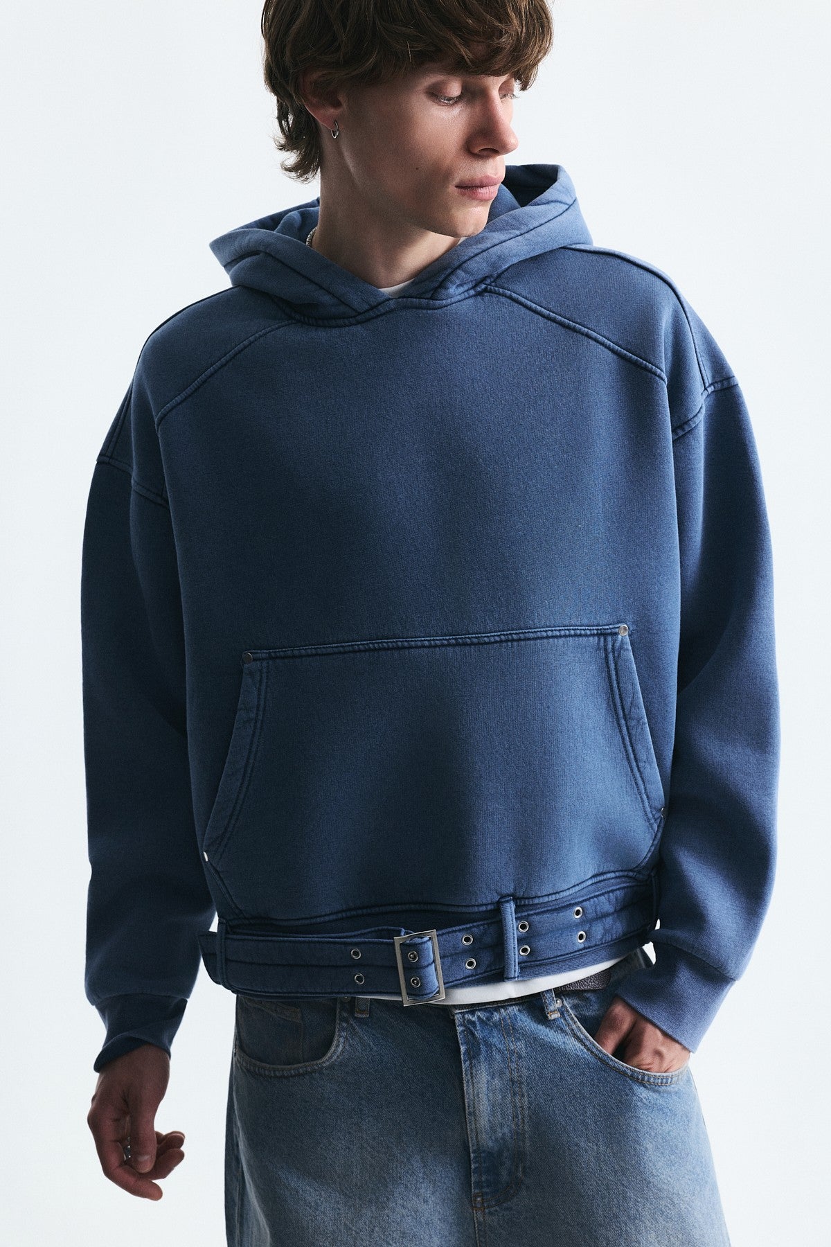 Boxy Fit Kemerli Sweatshirt