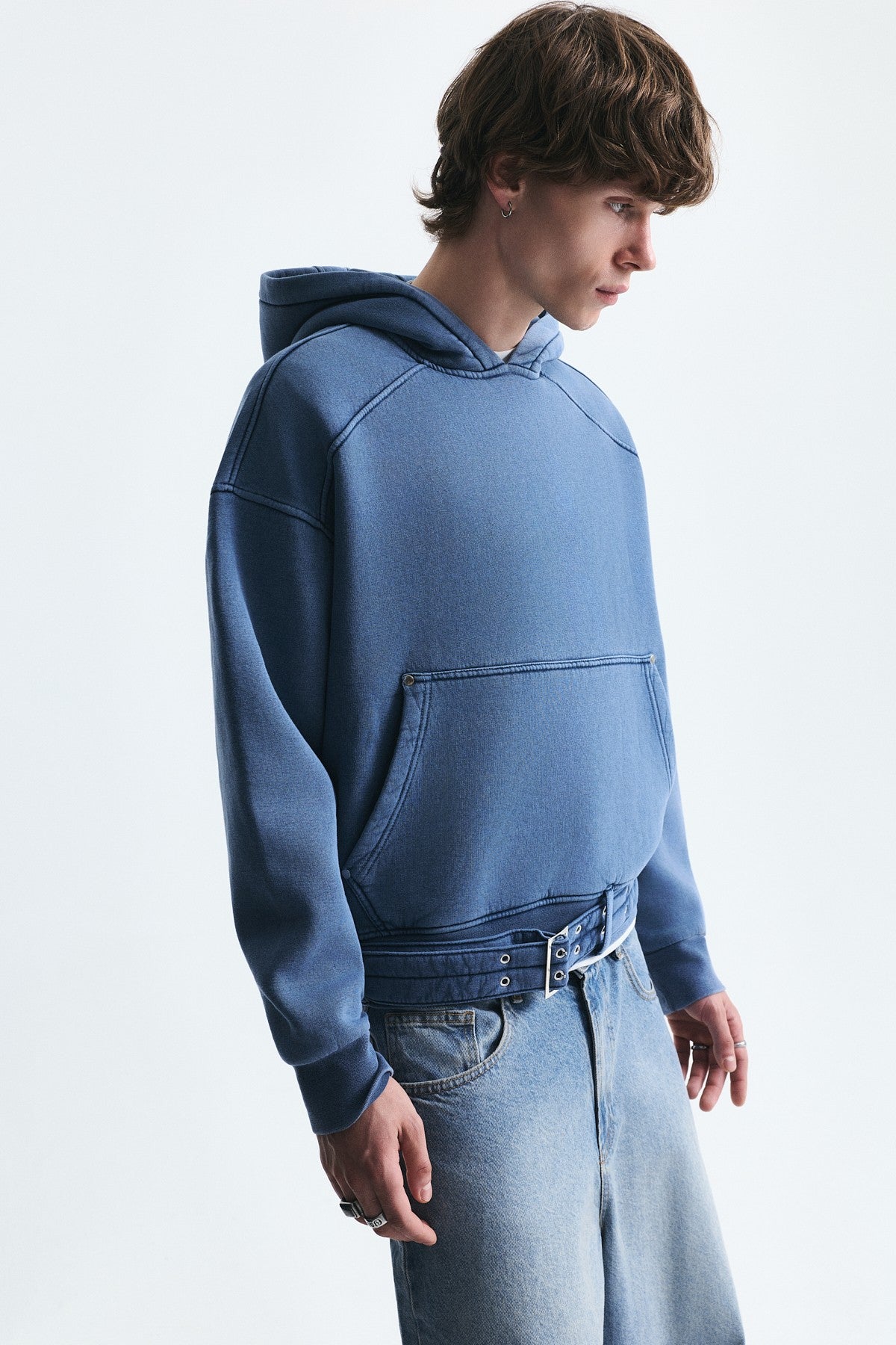 Boxy Fit Kemerli Sweatshirt