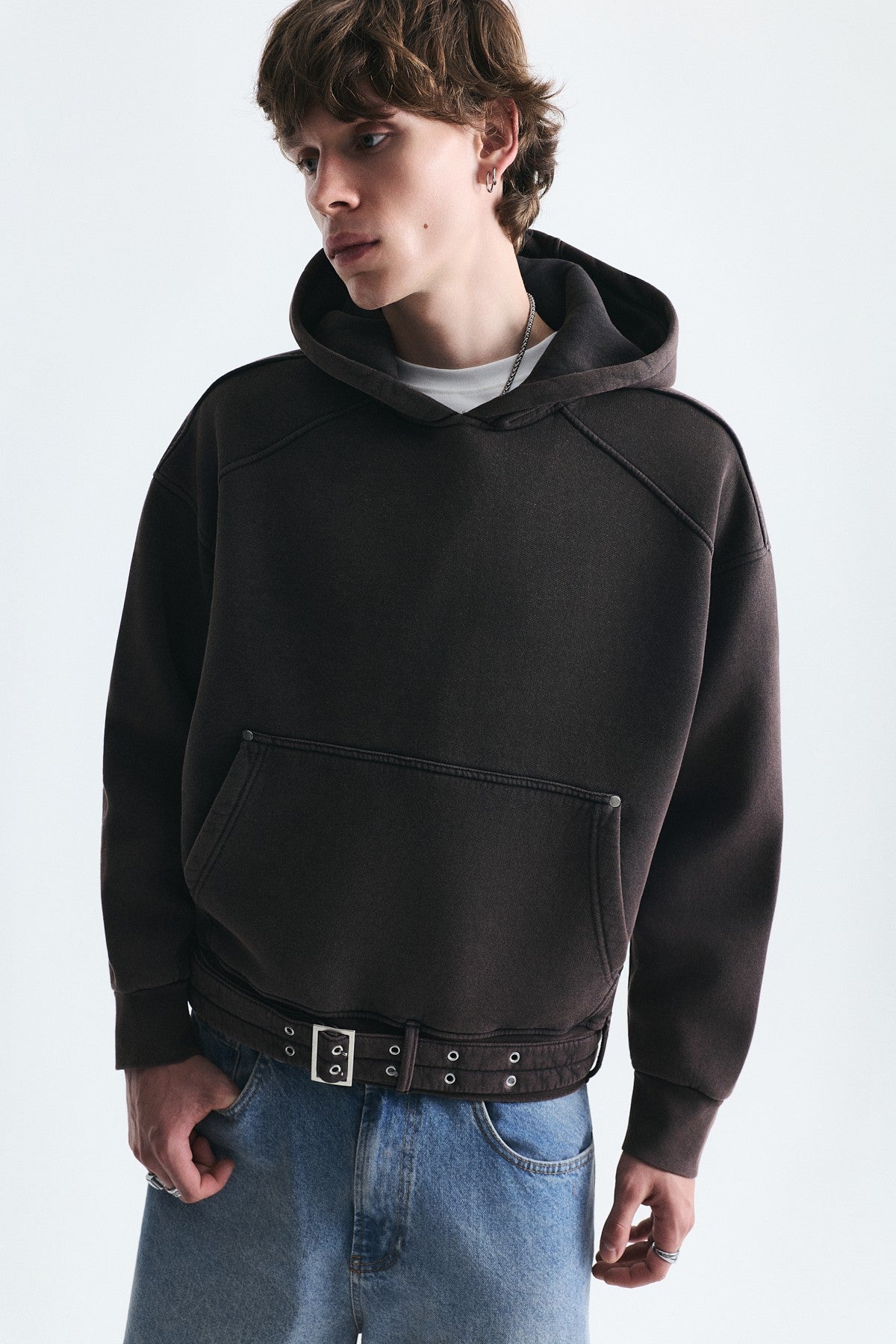 Boxy Fit Kemerli Sweatshirt
