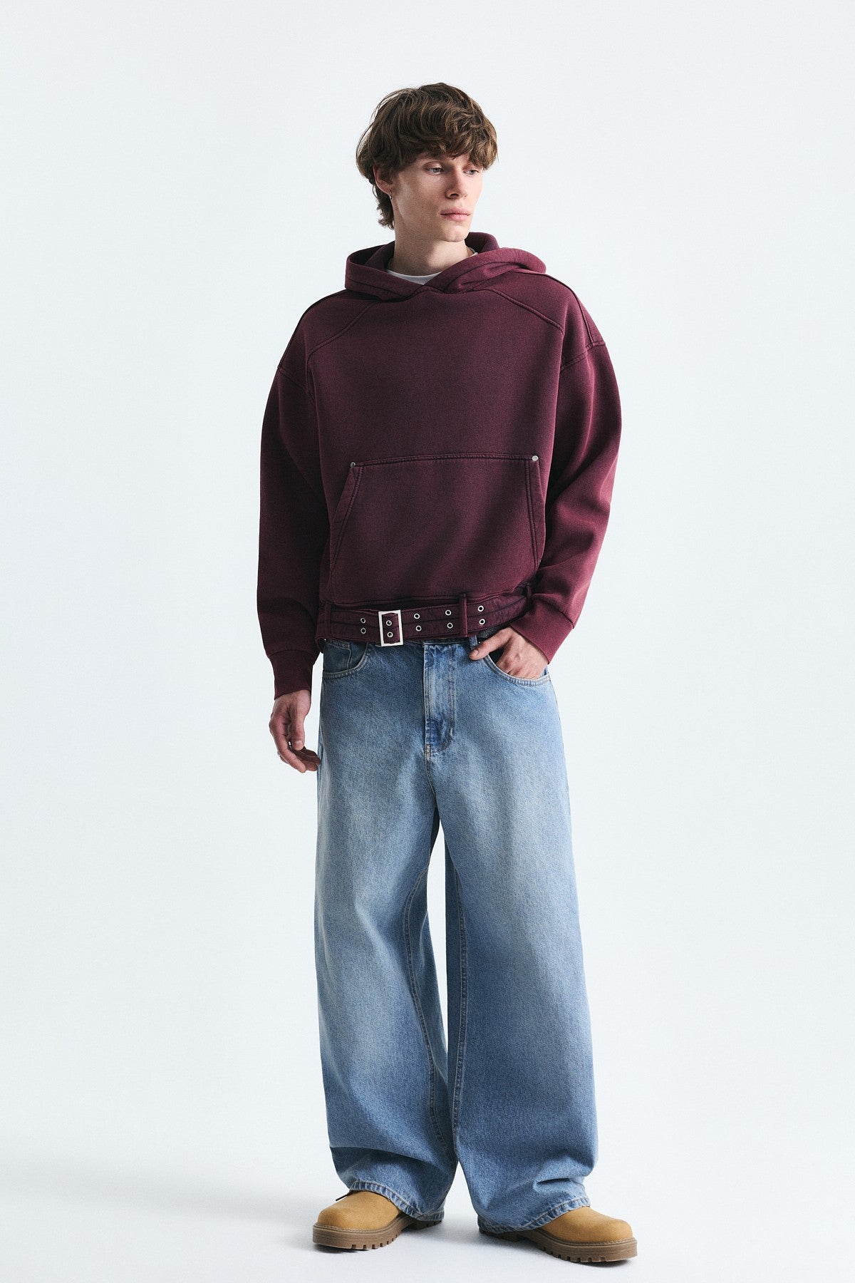 Boxy Fit Kemerli Sweatshirt