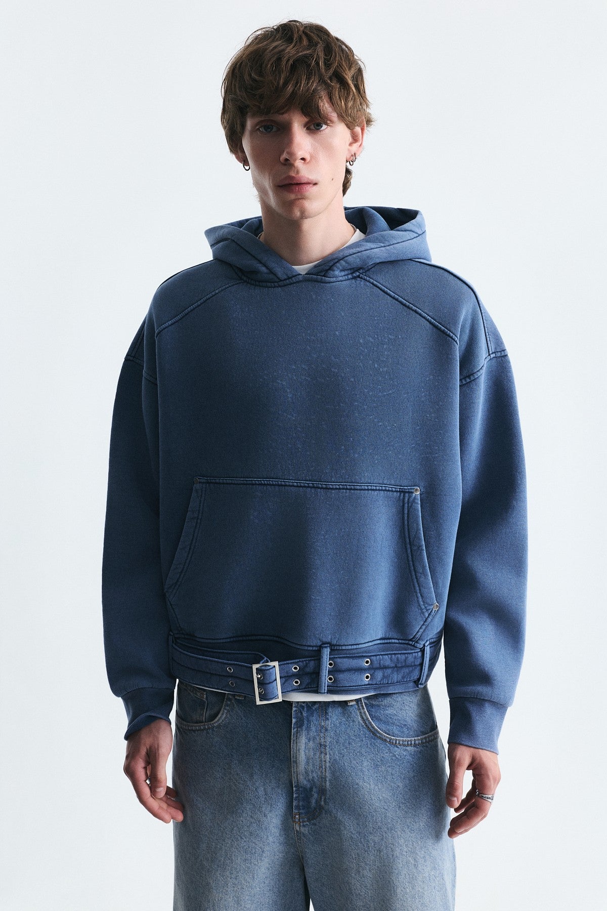 Boxy Fit Kemerli Sweatshirt