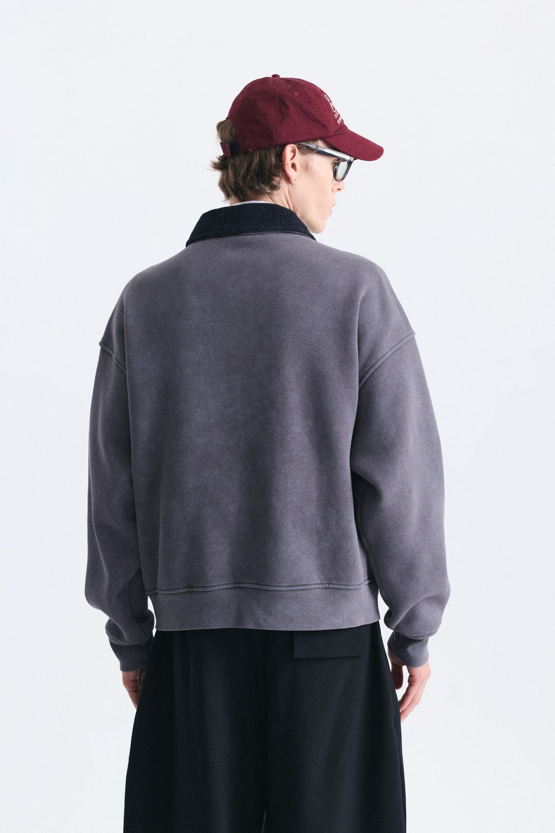Metal Süslü Düğme Kapama Sweatshirt