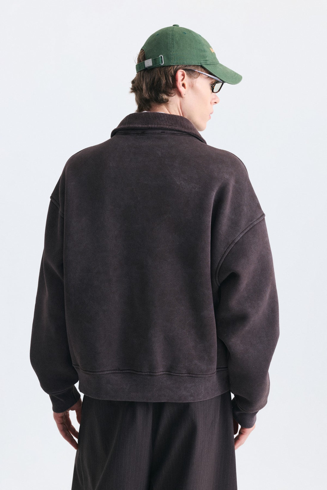 Metal Süslü Düğme Kapama Sweatshirt