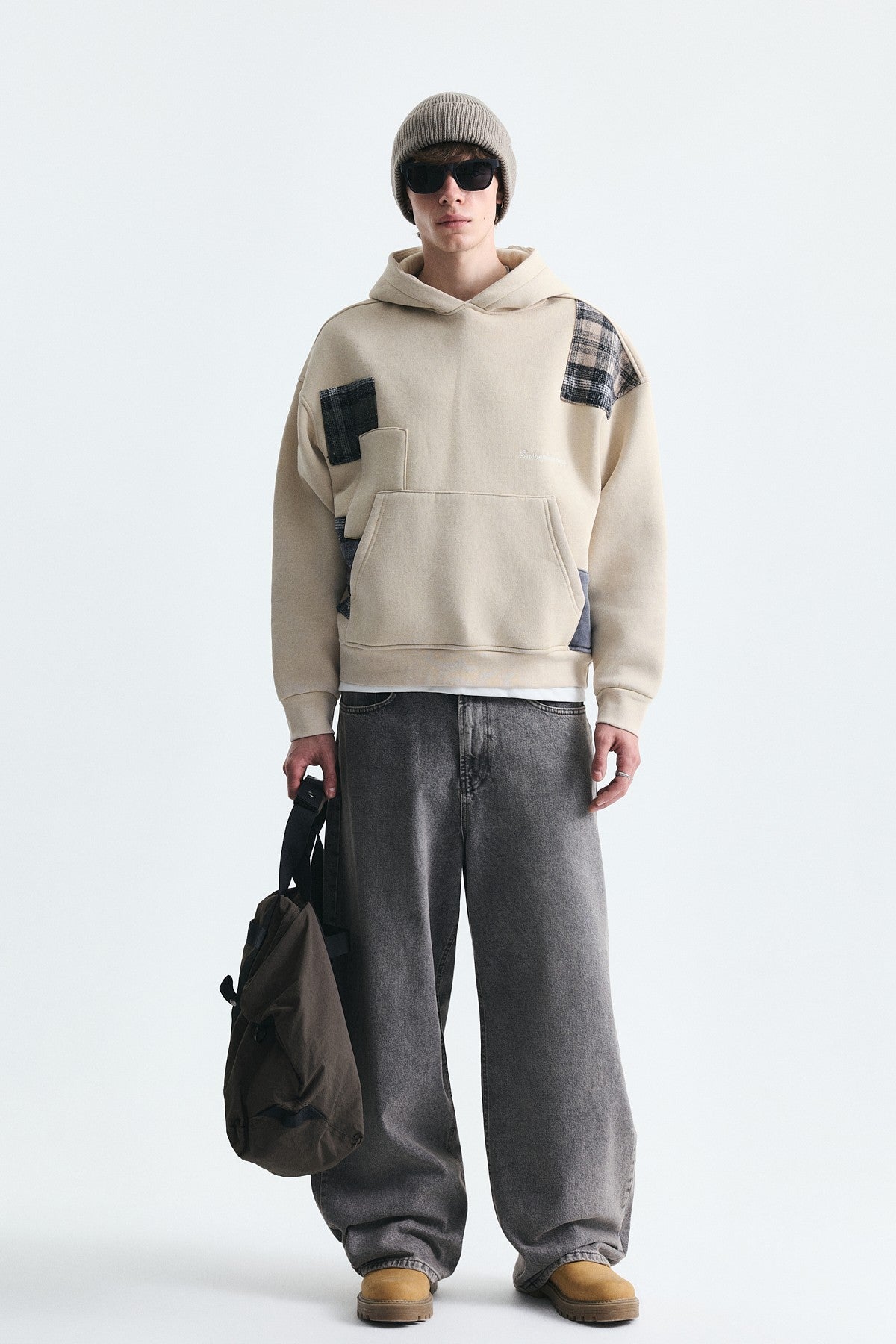 Boxy Fit Yama Detaylı Sweatshirt