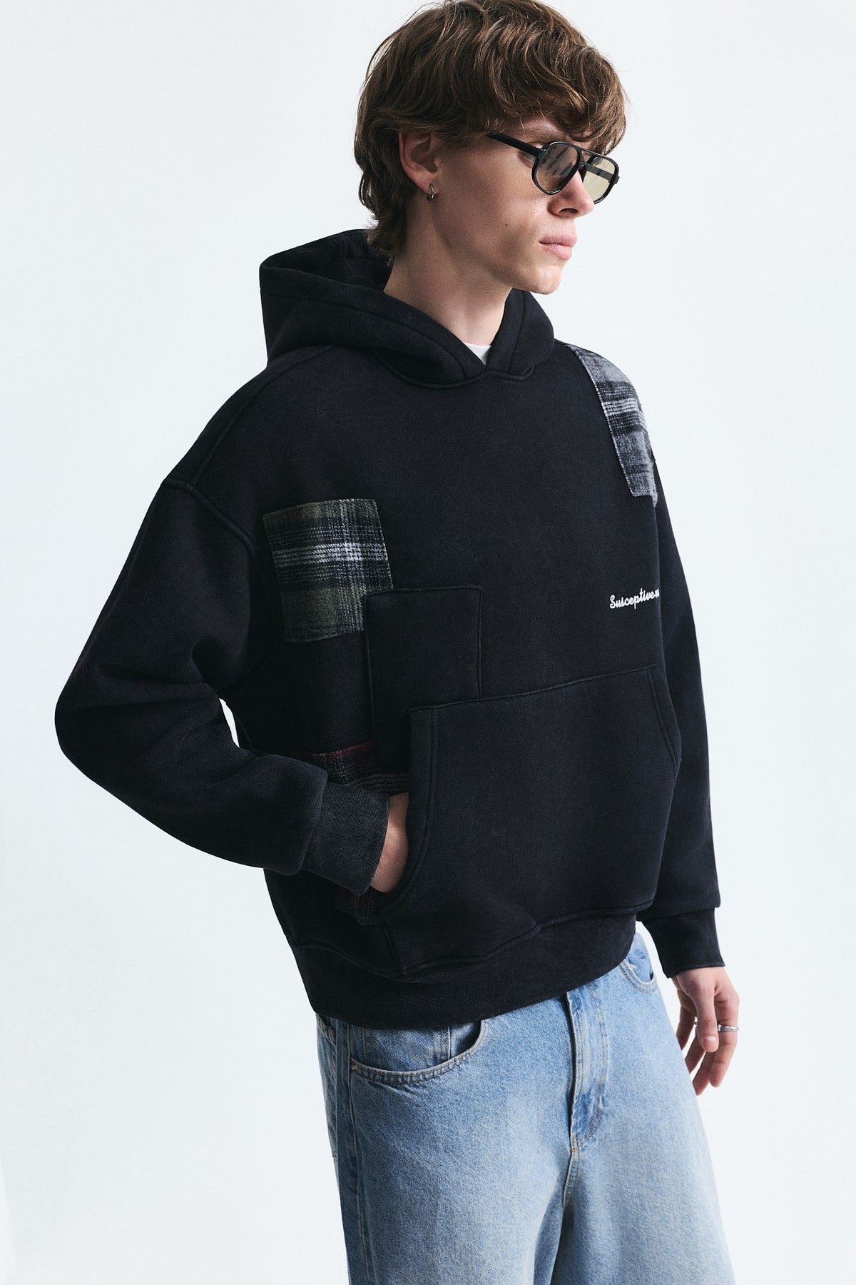 Boxy Fit Yama Detaylı Sweatshirt