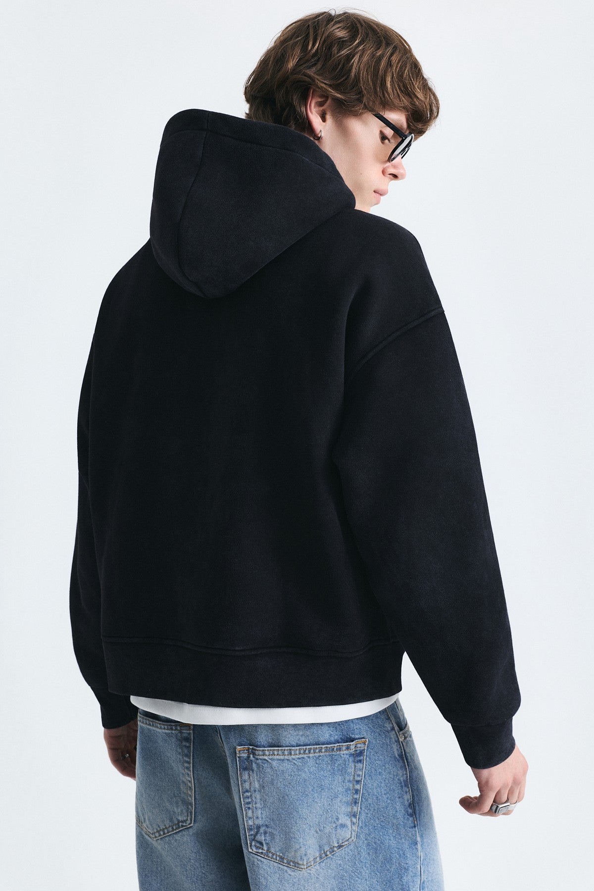Boxy Fit Yama Detaylı Sweatshirt