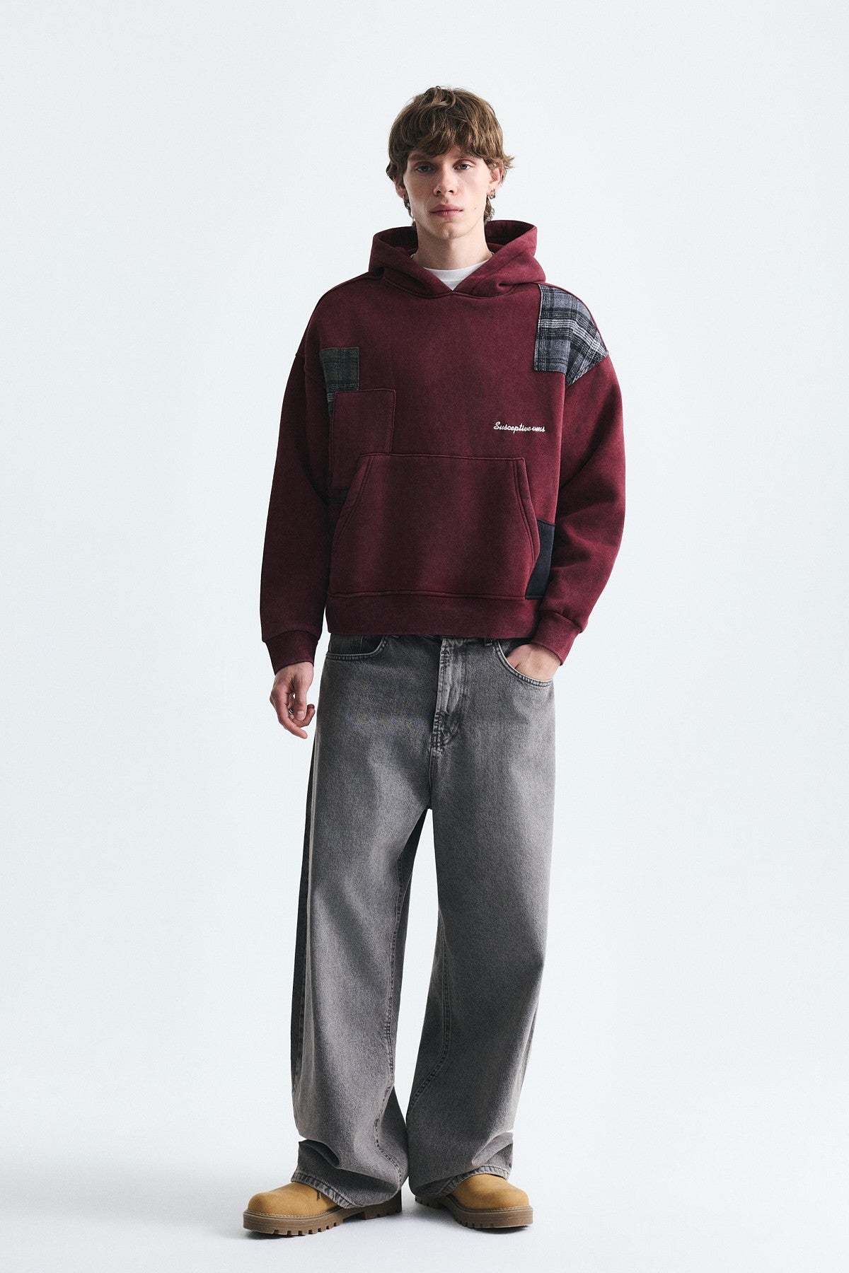 Boxy Fit Yama Detaylı Sweatshirt